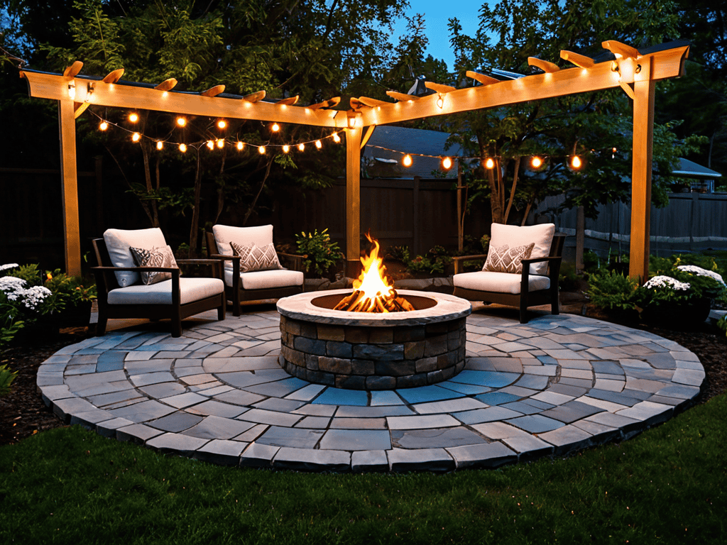 Building a Backyard Oasis at night