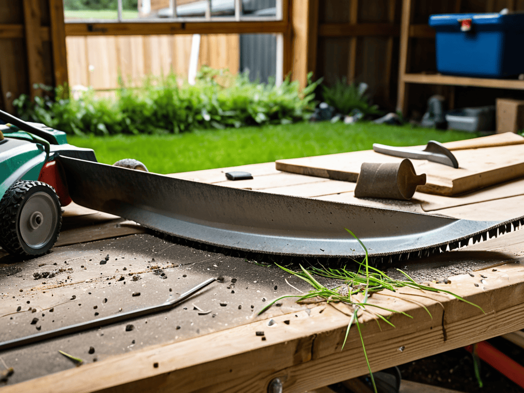 Sharpening lawn mower blade